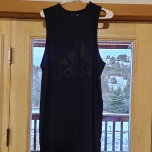 Adidas dress with logo and mesh overlay